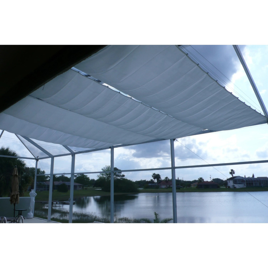 Rechteckiges FLORACORD Sonnensegel aus Polyester in Silber, B/T: 270 x 140 cm - Bild 3