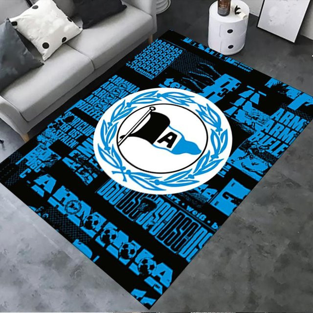Arminia Bielefeld Teppich On My Love Home Blau, Rutschfest und Waschbar, B/T: 70 x 100 cm - Bild 1