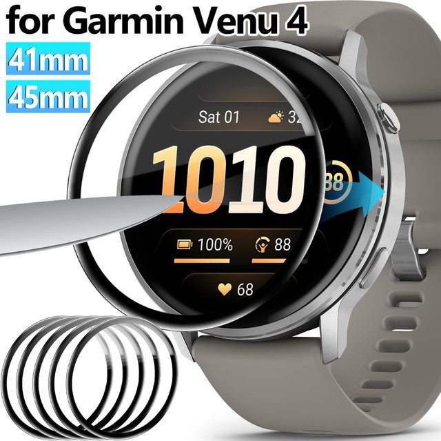 CHIICSMART Displayschutzfolie für Garmin Venu 4, 45 mm, 41 mm, transparent - Bild 1