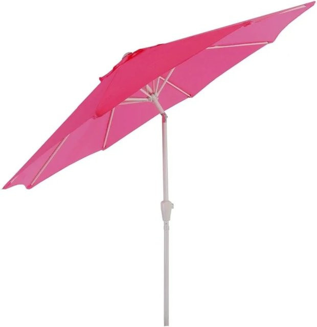 MCW Sonnenschirm Asti neigbar aus Polyester und Aluminium in Pink mit Ø 3m und UPF 50 - Bild 1