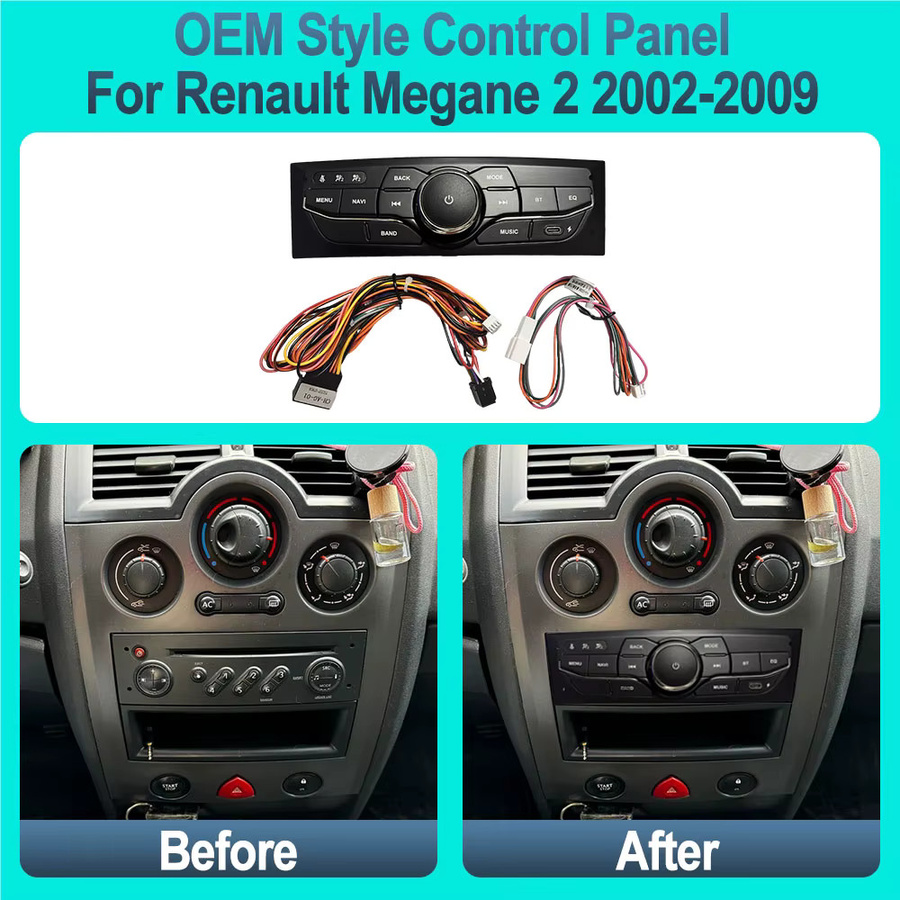 Android Auto Bedienfeld im OEM-Stil für Renault Megane 2 2002–2009, Video-Player in Schwarz - Bild 2