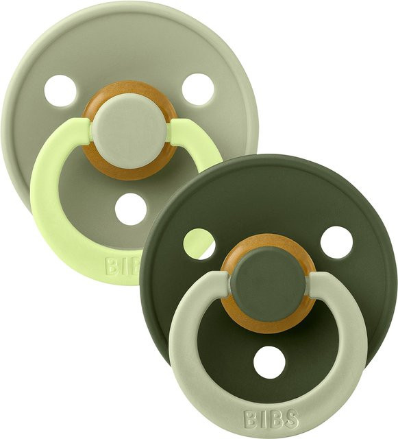 BIBS Studio Collection Schnuller 2er Pack aus Latex in Sage Hunter Green Mix für 0-6 Monate - Bild 1
