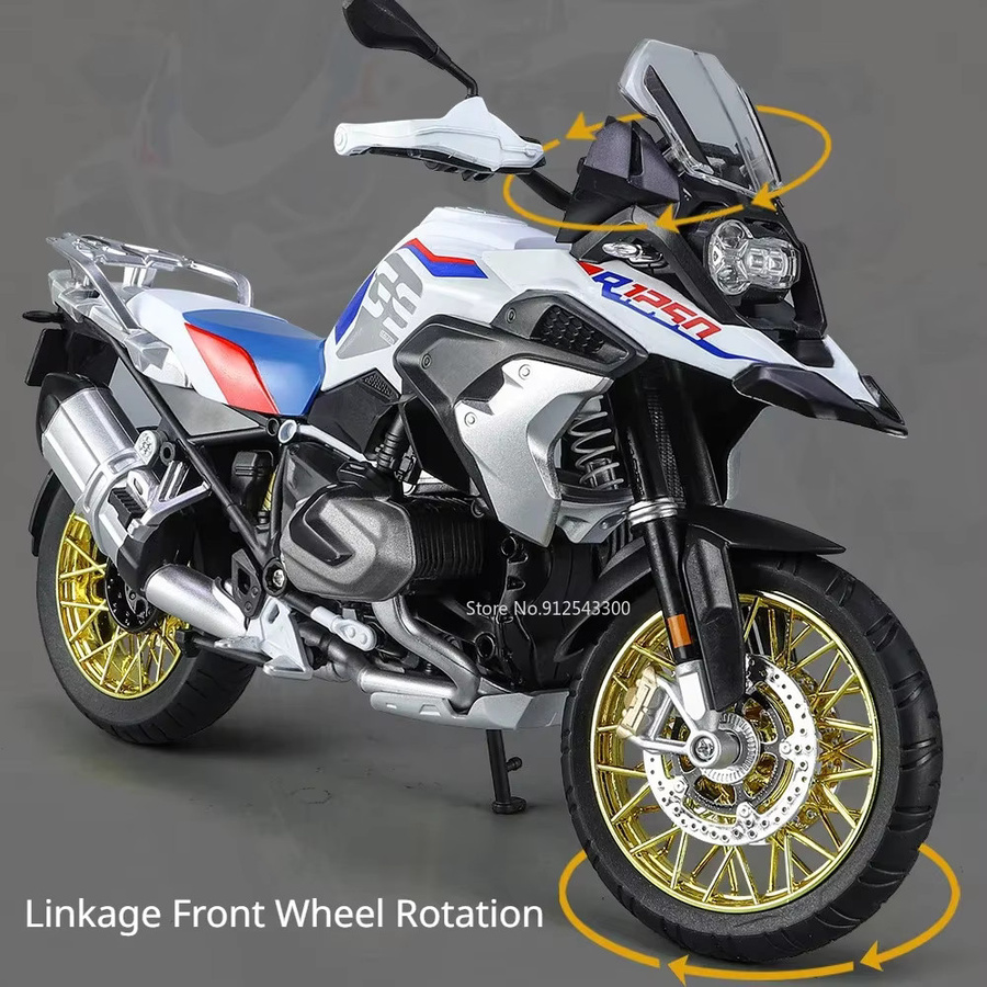 MAKEDA R1250GS S1000RR Motorrad, Metallmodell, 1:9, mit Licht und Sound - Bild 3