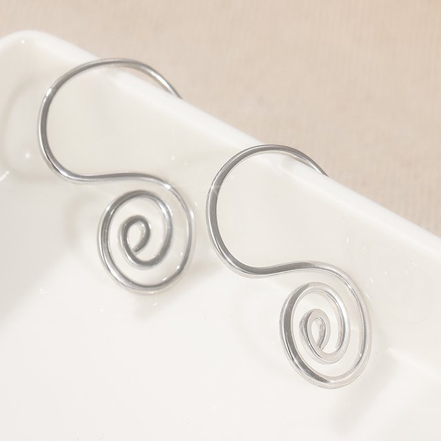 YoYo Ohrringe, Silber, Vintage, Spiralform, Damen - Bild 1