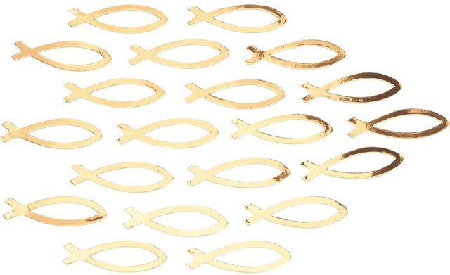 URSUS Streuteile Fische in Gold aus Papier für Kommunion und Konfirmation - Bild 1