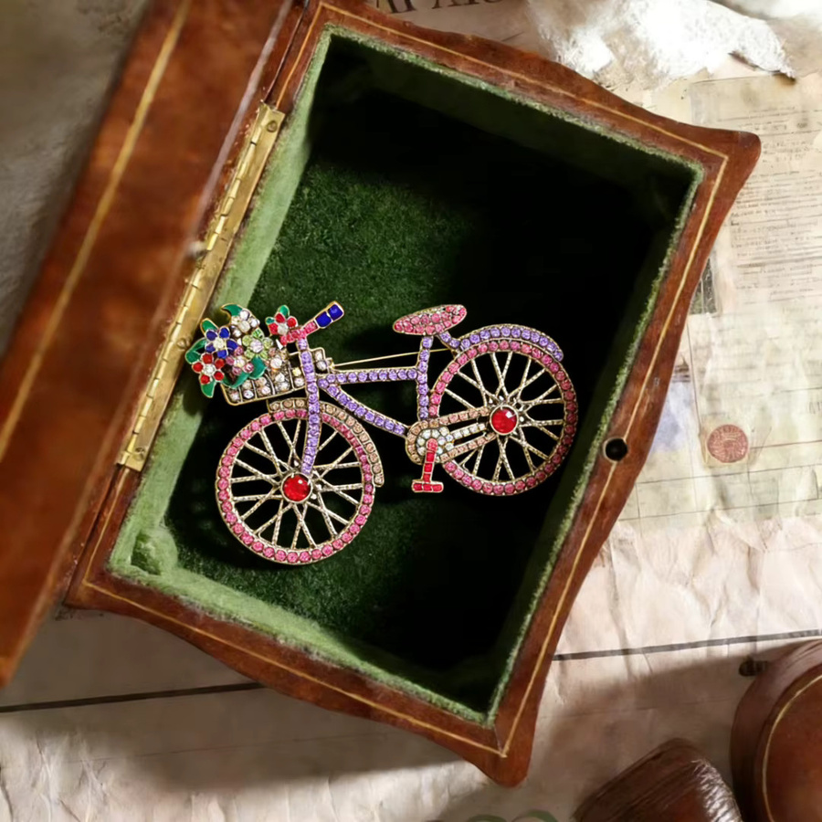 Brosche im Fahrraddesign, Unisex, QATT - Bild 5