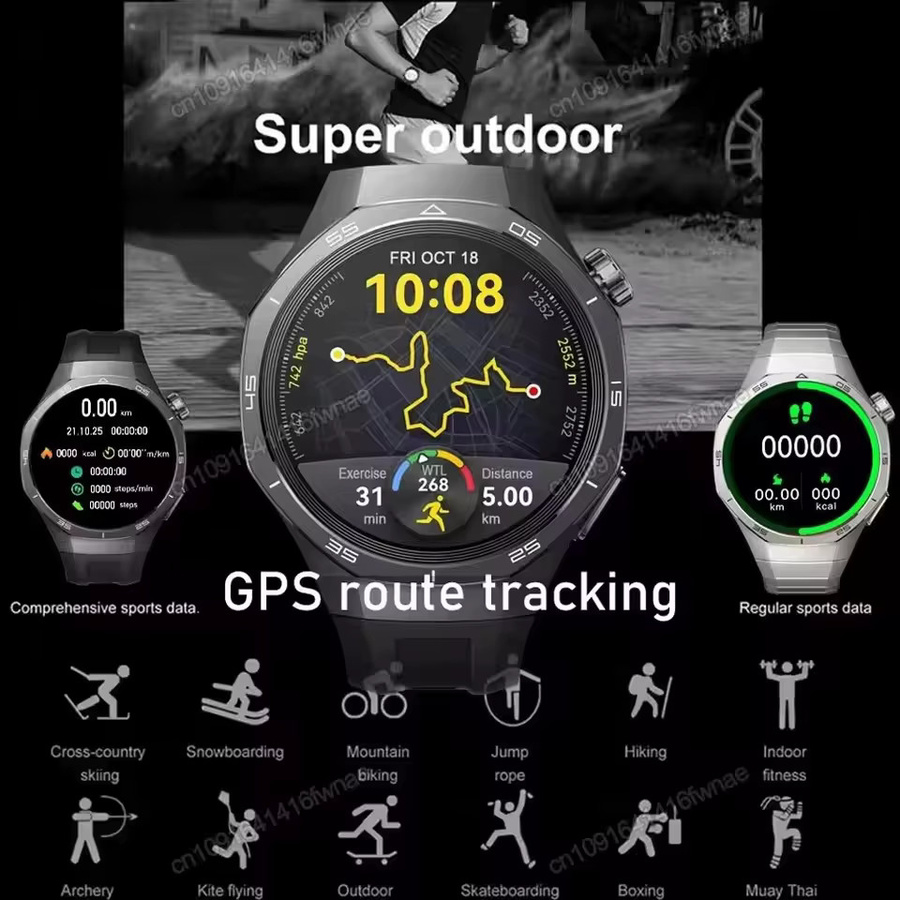 Ola Esporte Smartwatch, GPS, NFC, Bluetooth, Schwarz, Herren - Bild 2
