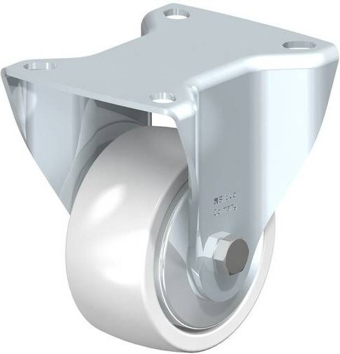 Blickle Bockrolle BK-SPO 80G-FA in Weiß aus Stahl mit 80 mm Rad-Durchmesser und 350 kg Tragfähigkeit - Bild 1