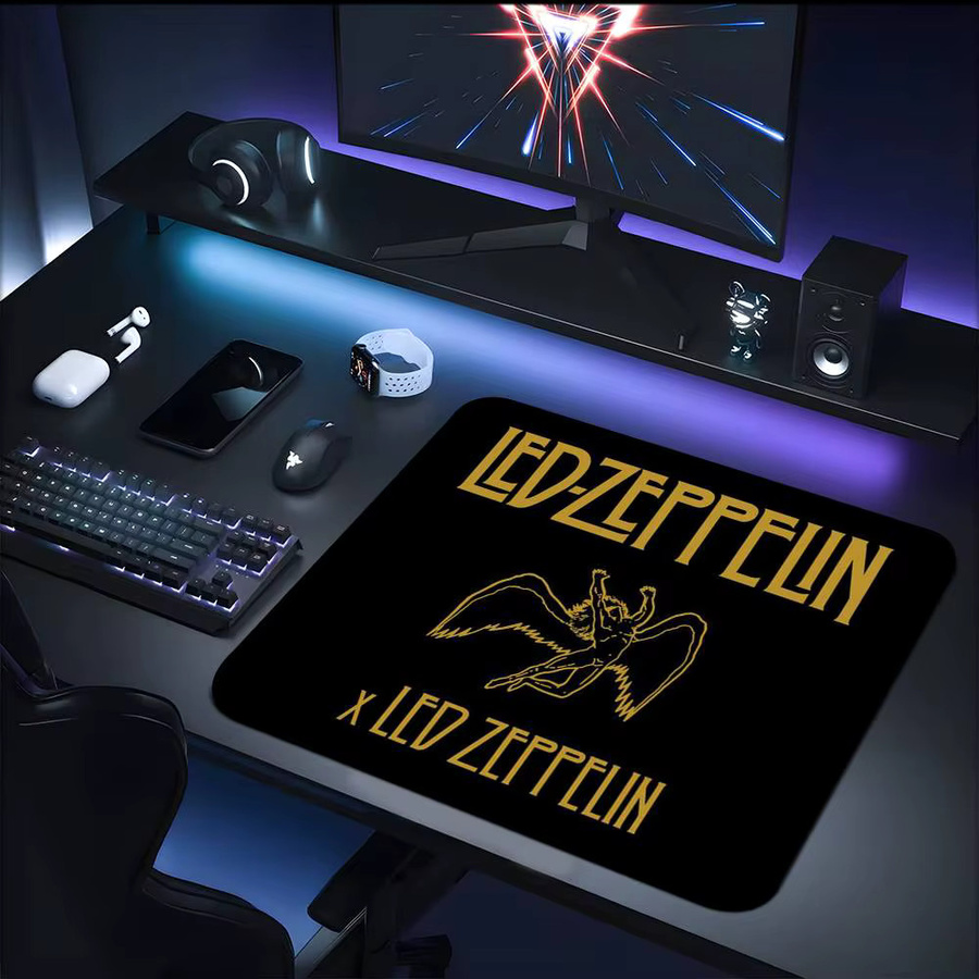 Mesuca Mauspad Z-Zeppelin in Schwarz als rutschfestes Schreibtischpad für Tastatur und Laptop - Bild 3