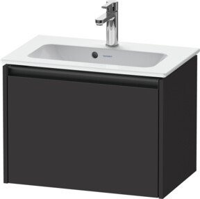 Duravit Waschtischunterschrank Ketho.2 Compact, Graphit Matt, 1 Auszug, wandhängend, B: 61 cm, T: 39 cm, H: 44 cm - Bild 1