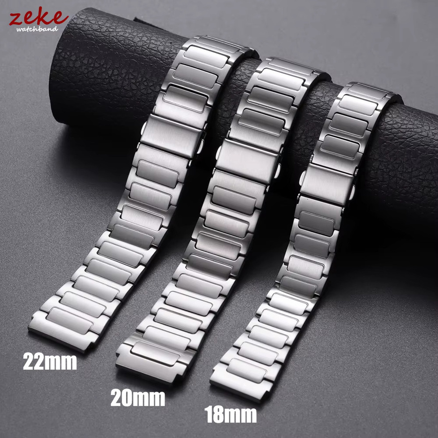 Uhrenarmband crazyband, Edelstahl, Silber, Schwarz, Unisex - Bild 5