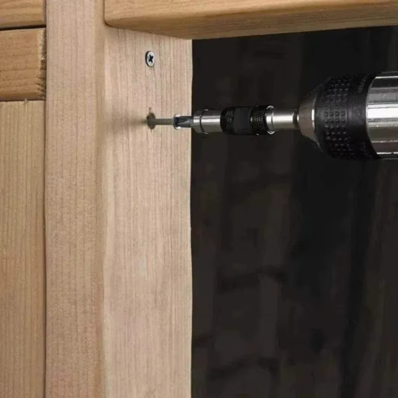 Magnetischer drehbarer Bohrerhalter mit Schnellwechselhalterung und Bohrerverlängerung in Rot und Schwarz - Bild 4