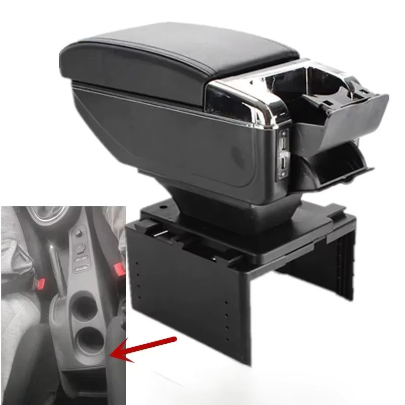 Zentrale Armlehnenbox mit USB-C für Seat Leon 2 in Schwarz von DOMEN - Bild 5