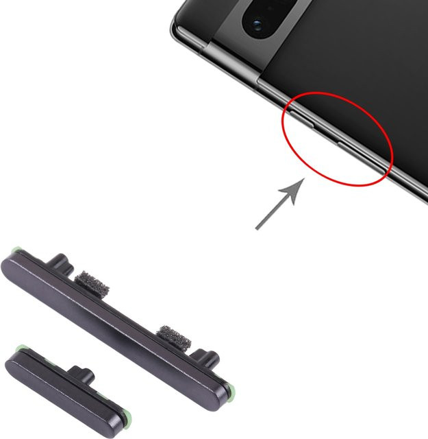 Google Pixel 7 Pro Ersatzteil-Set für Power-Taste, Lautstärketaste und Schalter-Flexkabel in Schwarz - Bild 1