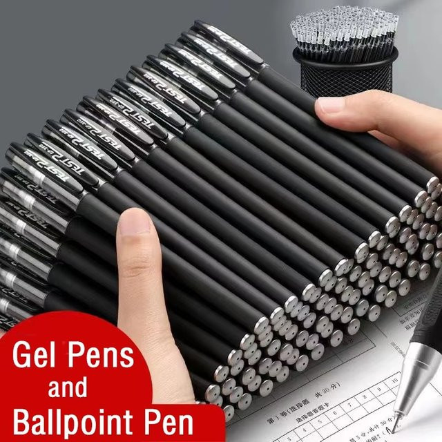 10er Set Ästhetische Gelstifte mit 0,5 mm Bullet Tip in Schwarz für Schule und Büro - Bild 1