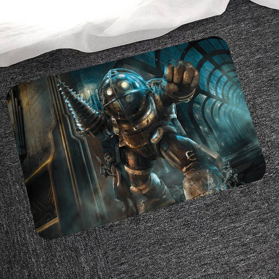 Miniso BioShock Videospiel Fußmatte im nordischen Stil für Badezimmer, Schlafzimmer oder Hotel, B/B: 40 x 60 cm - Bild 1