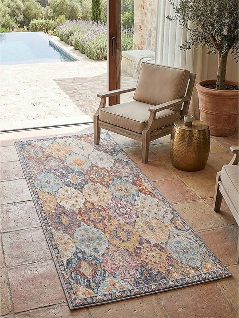 Outdoor-Läufer Niederflor Kadima LIMMAT Mehrfarbig B/T: 80 x 150 cm - Bild 1