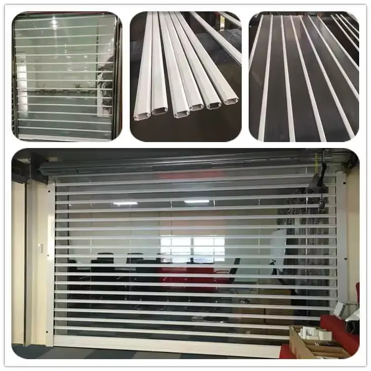 TOMA Elektrischer transparenter Rollladen aus Aluminium und Polycarbonat in Weiß für Profis - Bild 3