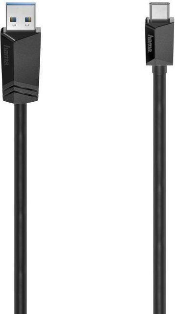 Hama USB-C-Kabel USB-A auf USB-C, USB 3.2 Gen2 mit 10 Gbit/s, Schwarz, Länge: 1,00 m - Bild 1
