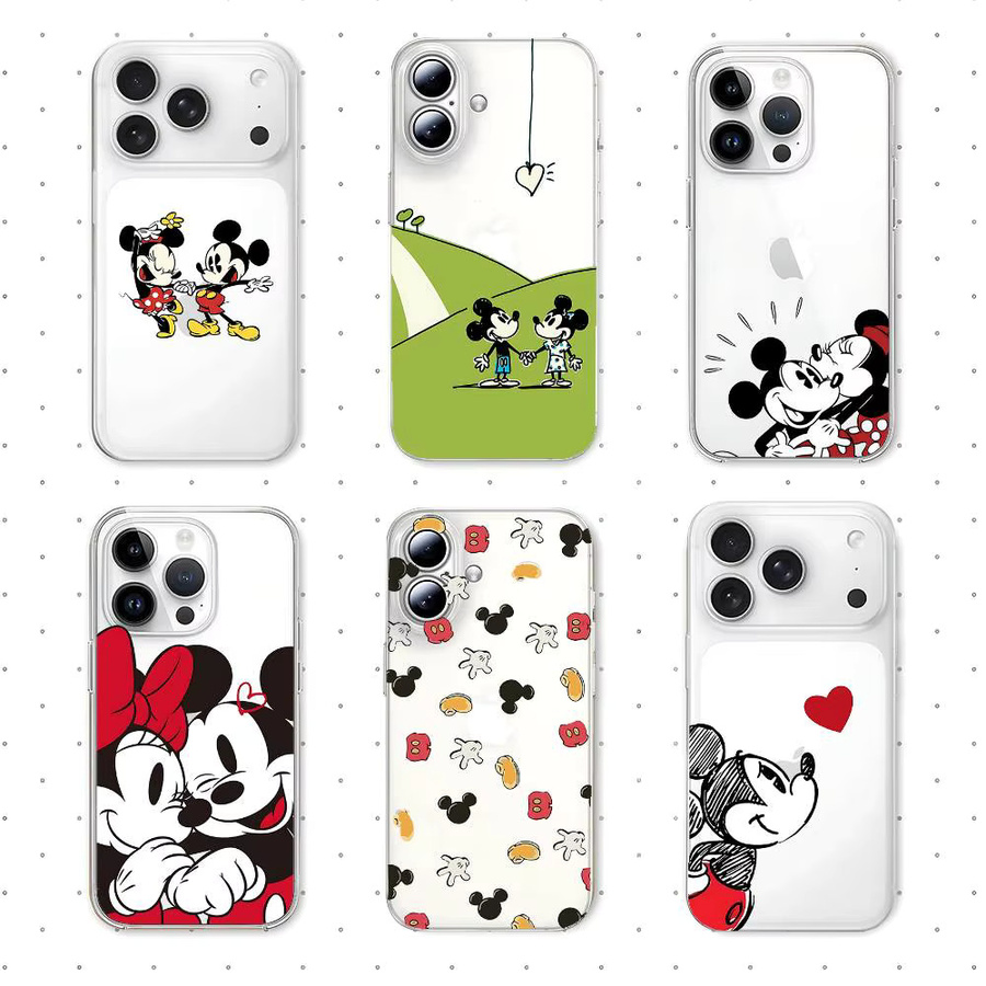 Transparente Mickey und Minnie Maus Handyhülle für Apple iPhone Modelle - Bild 2