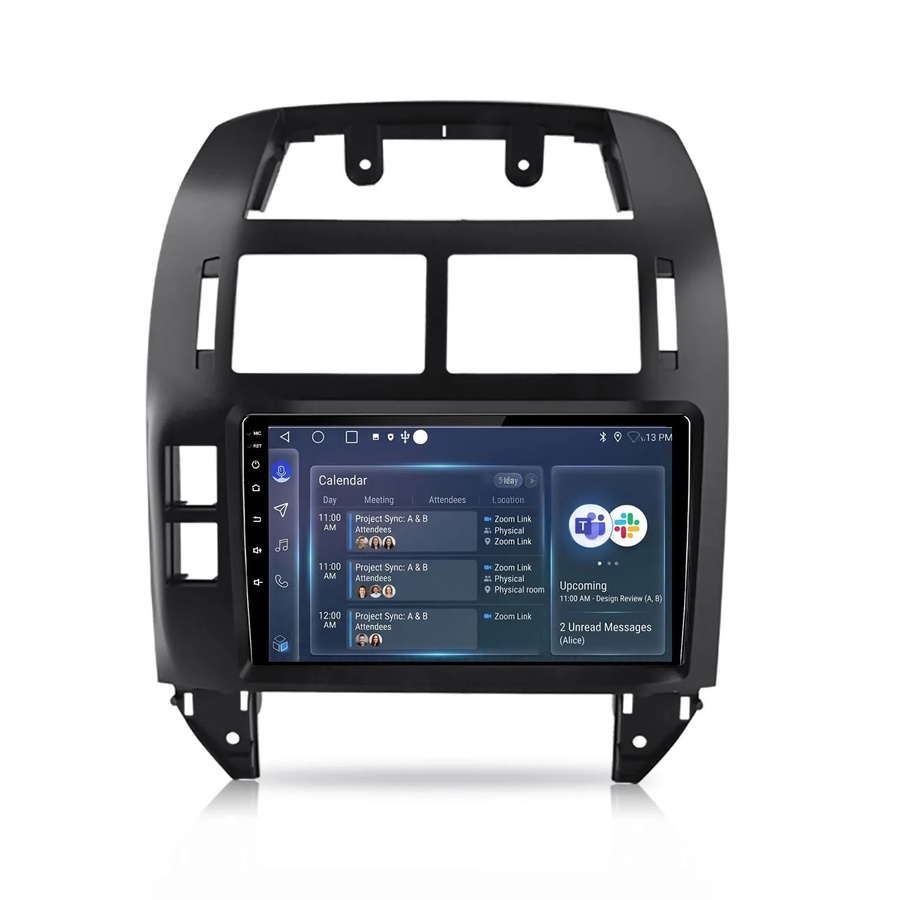 Junsun Autoradio für VW Volkswagen Polo 2001 bis 2009 mit GPS, Bluetooth und Wi-Fi in Schwarz - Bild 2