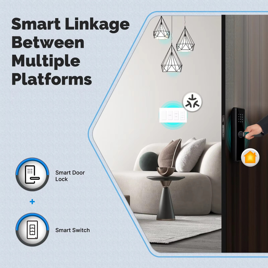 MOES Smart Lichtschalter mit Matter und WiFi, Tuya App Steuerung, kompatibel mit Alexa und Google Assistant, Weiß, Erfordert Neutralleiter - Bild 4
