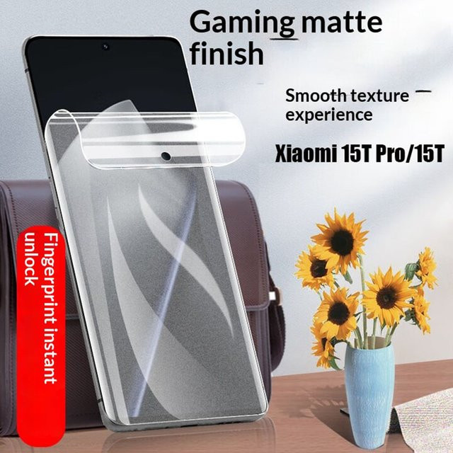 3er-Pack Matte Hydrogel Displayschutzfolie für Xiaomi 15T Pro, Transparent, Vollabdeckung TPU Film - Bild 1