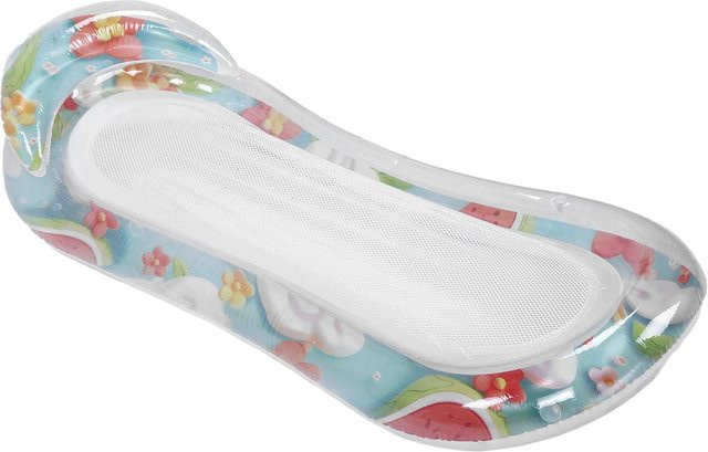 Aufblasbarer Poolschwimmer Liegestuhl mit Kopfstütze und PVC-Netzdesign von TOMTOP JMS in Multicolour - Bild 1