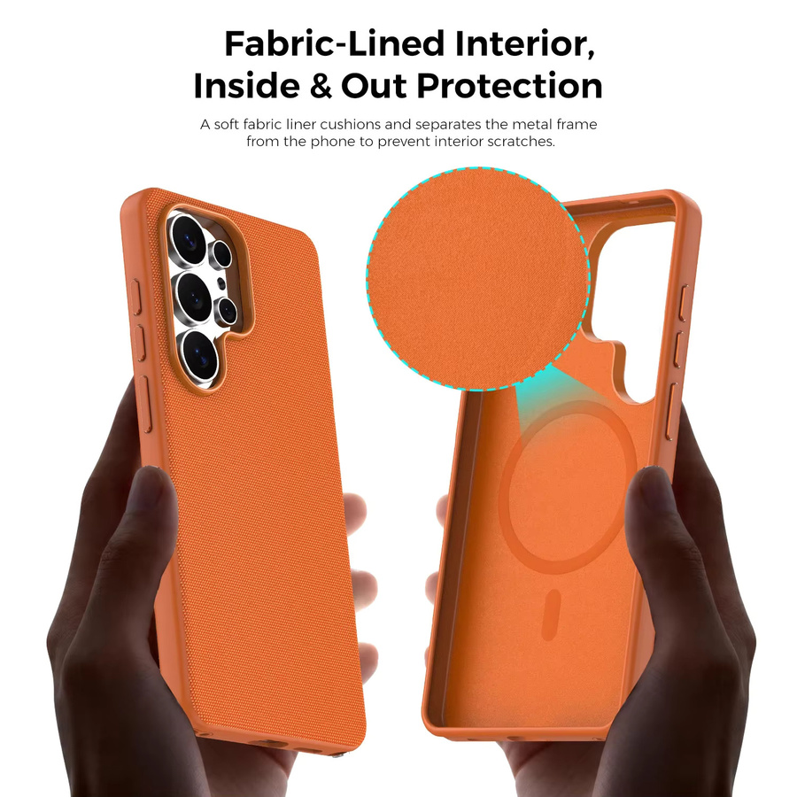 MagSafe Stoßfeste Techwoven Schutzhülle für Samsung Galaxy S26 Ultra, S25 Ultra und S24 Ultra in Lila oder Orange - Bild 2