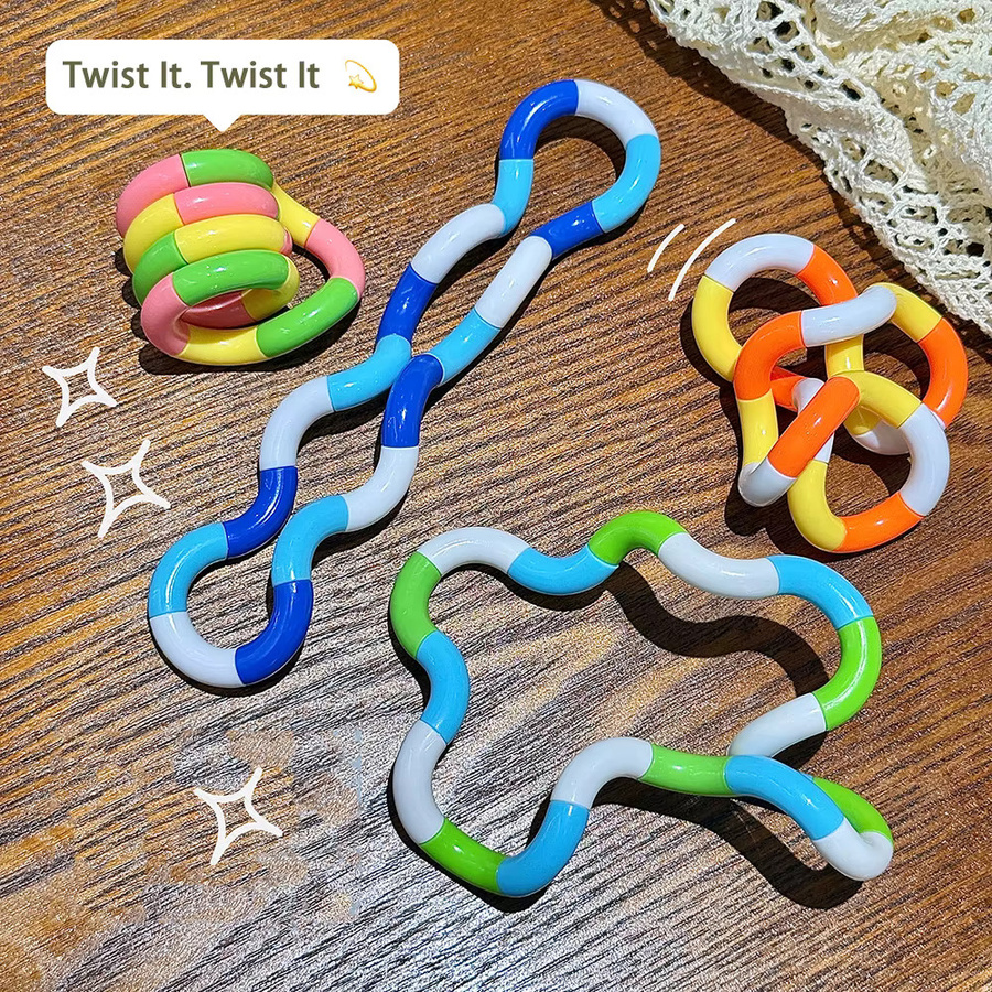 soulbao Regenbogen Kreis Verwicklung Seil Twist Zappeln Spielzeug, 2-teiliges Set - Bild 4
