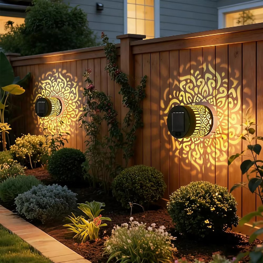 WELPUR 2er Set Solar-Wandleuchten aus Metall in Schwarz mit Up-Down-Lichteffekt, IP65 Wasserdicht, Warmweißes Licht für Garten, Terrasse und Außenbereich - Bild 3
