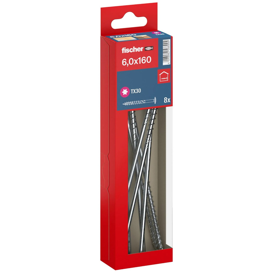 Fischer Holzbauschraube PowerFast II Tellerkopf TX Teilgewinde Ø 6 mm, Länge: 160 mm, 8 Stück - Bild 2
