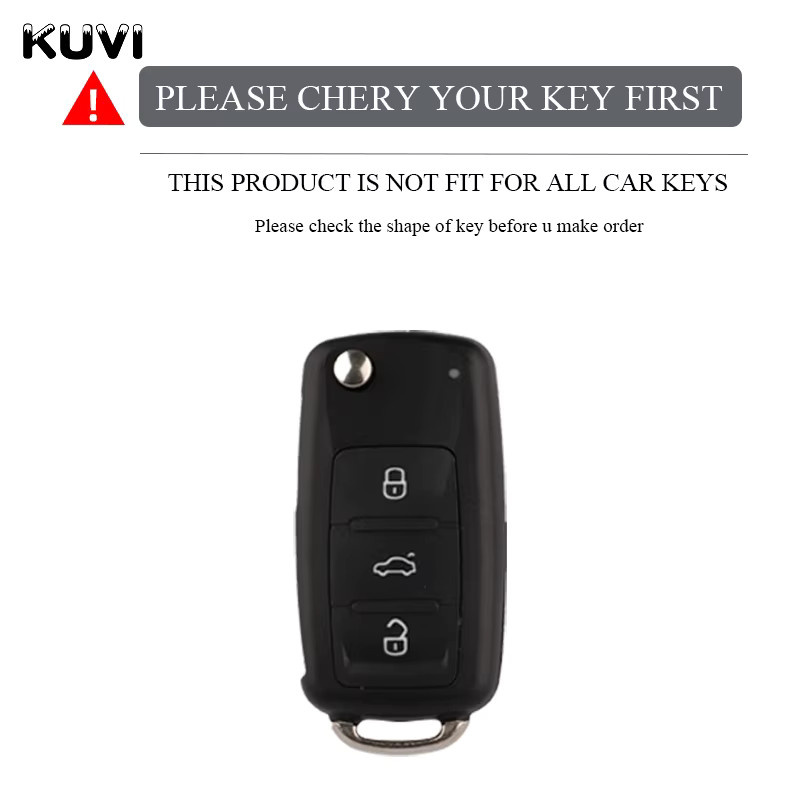 Kuvi TPU Schlüsselhülle für Volkswagen VW Polo Golf Passat Tiguan Käfer Caddy T5 Up Eos und Skoda Octavia Seat Leon Altea - Bild 1