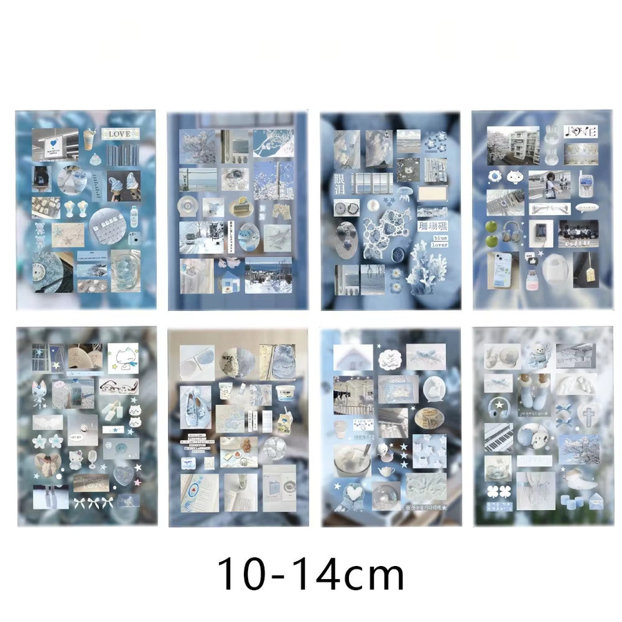 8-teiliges Set blaue dekorative Aufkleber von RecordingYourLife Store für Handbücher, Handyhüllen und Notebooks - Bild 2