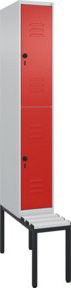C+P Doppelstock-Spind Classic PLUS Sitzbank mit unterbautem Spind, 1 Abteil, Kunststoff-Sitzfläche, B/H/T: 212,0 x 81,5 x 30,0 cm - Bild 1