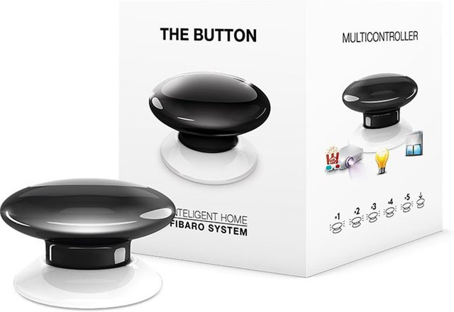 FIBARO The Button Smart Home Funk-Taster in Schwarz - Bild 1