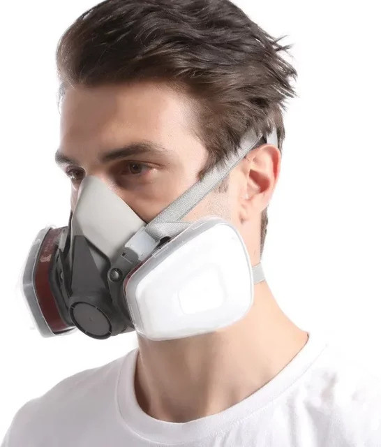 Atemschutzmasken-Set für Fahrzeugmalerei und organische Dämpfe mit Kartuschenbox und Filtern 6001, 6002, 5N11 - Bild 1