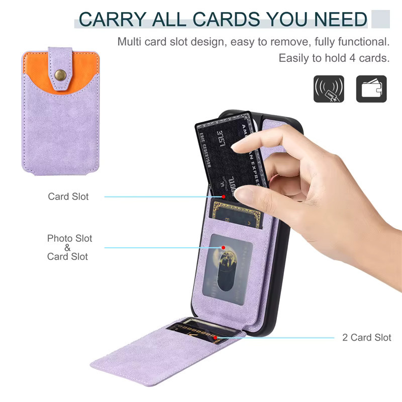 Leder-Magnet-Klapphülle als Brieftasche für Samsung Galaxy A56 A36 A16 A55 A35 A25 A15 A54 A34 A24 A14 A53 A13 in Braun - Bild 4