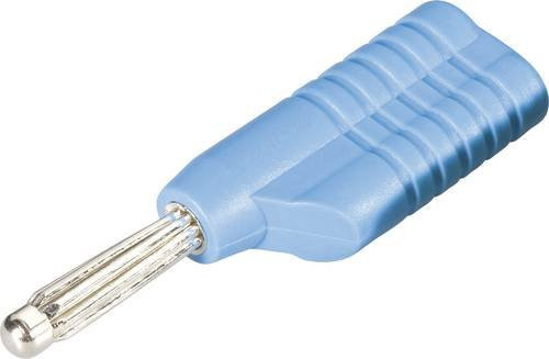 Schnepp S 4041L Büschelstecker Blau mit geradem Stift Durchmesser 4mm - Bild 1