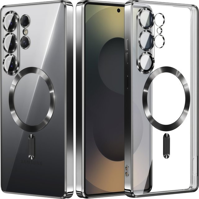 Magnetische Luxus-Handyhülle mit vollständigem Kameraschutz für Samsung Galaxy S26 Ultra und Galaxy S26+, Transparent - Bild 1