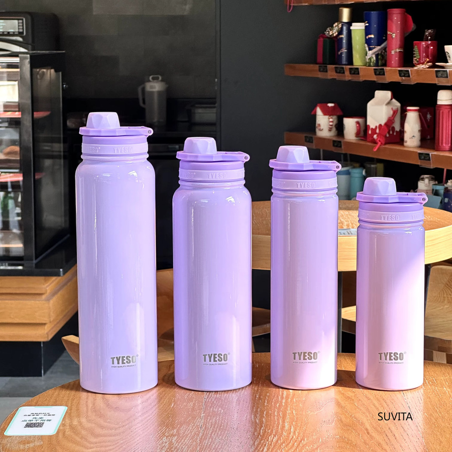 Tyeso Edelstahl-Thermos-Wasserflasche als isolierter Sport-Vakuumbecher in Blau - Bild 2