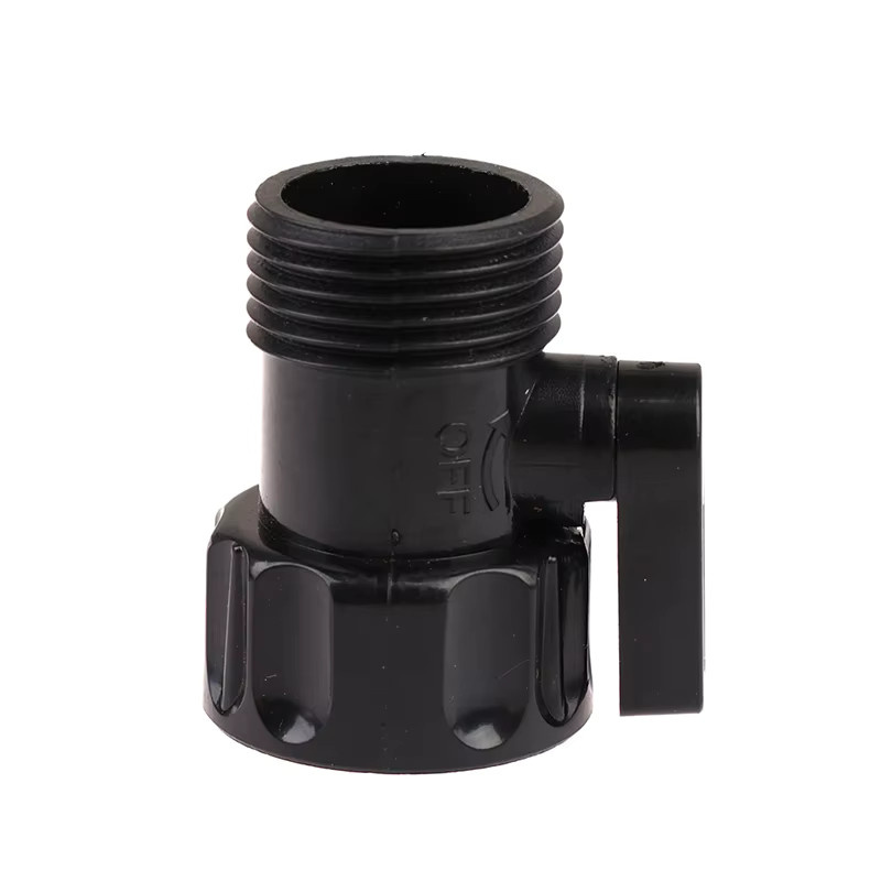 2er-Set Gartenbewässerungsventil Adapter 3/4 Zoll Außengewinde auf Innengewinde in Schwarz - Bild 3