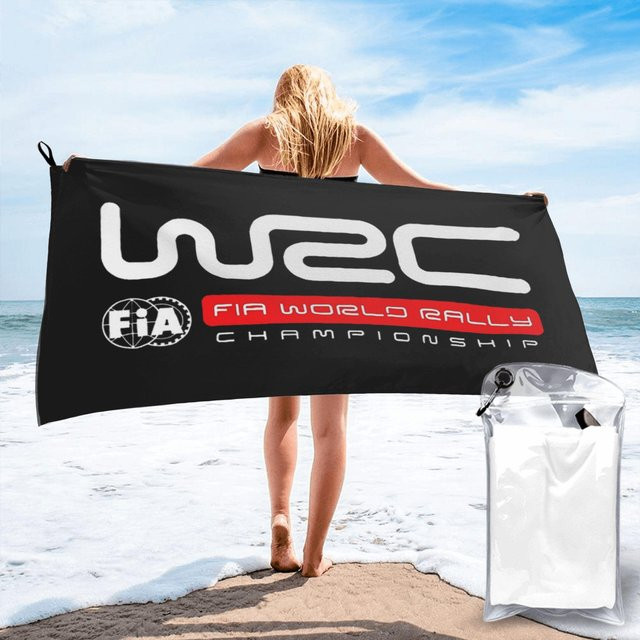 Ka Chen Mutong Rallye-Weltmeisterschaft WRC Strandtuch aus Mikrofaser, Schwarz-Weiß, B: 150 cm, H: 220 cm - Bild 1