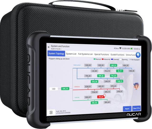 MUCAR 892BT Pro OBD2-Scanner in Schwarz mit CAN FD/DoIP Alle-System-Diagnose, bidirektionalem Scan-Tool und 35 Reset-Funktionen - Bild 1