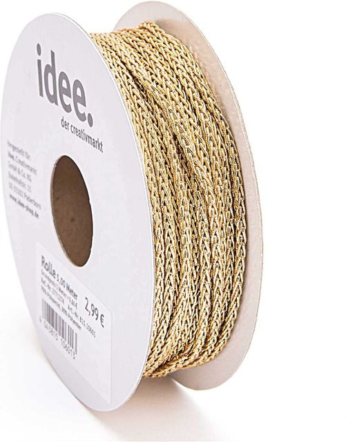 idee. Creativmarkt Strickschnur Gold, 3 mm Durchmesser, 5 m Länge - Bild 1