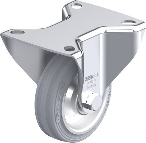 Blickle Bockrolle B-V 80R-SG in Grau, verzinkter Stahl, Rad-Durchmesser: 80 mm, Tragfähigkeit: 50 kg - Bild 1