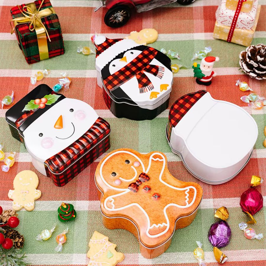 WakaParty Zinn Candy Box Schneemann Multicolor für Weihnachten und Weihnachtsdekoration - Bild 3