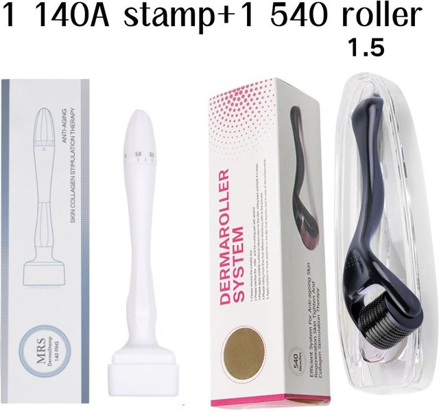 dr.tattoo Derma Stempel und Derma Roller Set, Unisex, Gesicht und Haare - Bild 1