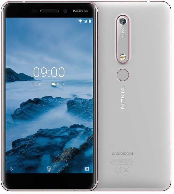 Nokia 6.1 4G Android Smartphone Refurbished, 5,5 Zoll Display, 4 GB RAM, 64 GB ROM, Weiß - Bild 1
