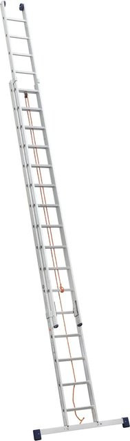 Iller Schiebeleiter mit Seilzug Eurostars aus Stahl in Silber mit 2x16 Sprossen - Bild 1